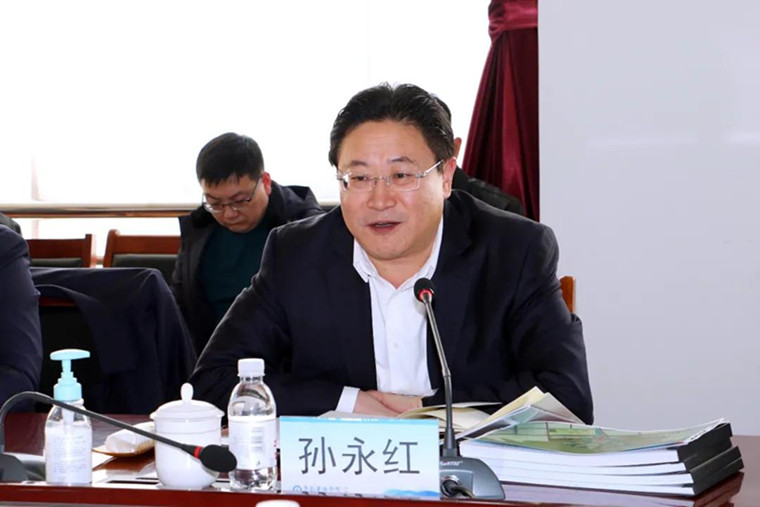 西海岸新区工委书记、区委书记孙永红一行到新葡的京集团4321调研