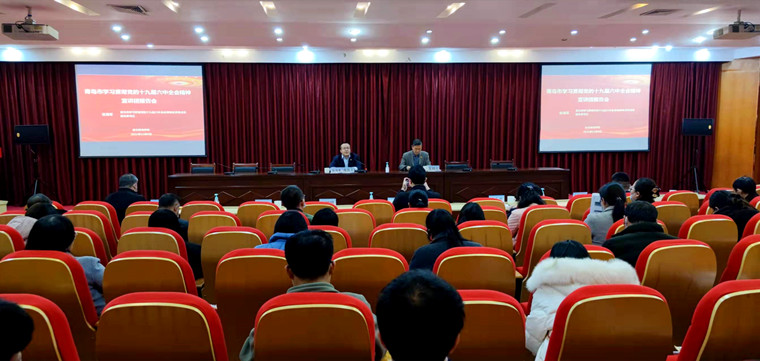 市委宣讲团来新葡京官网宣讲十九届六中全会精神